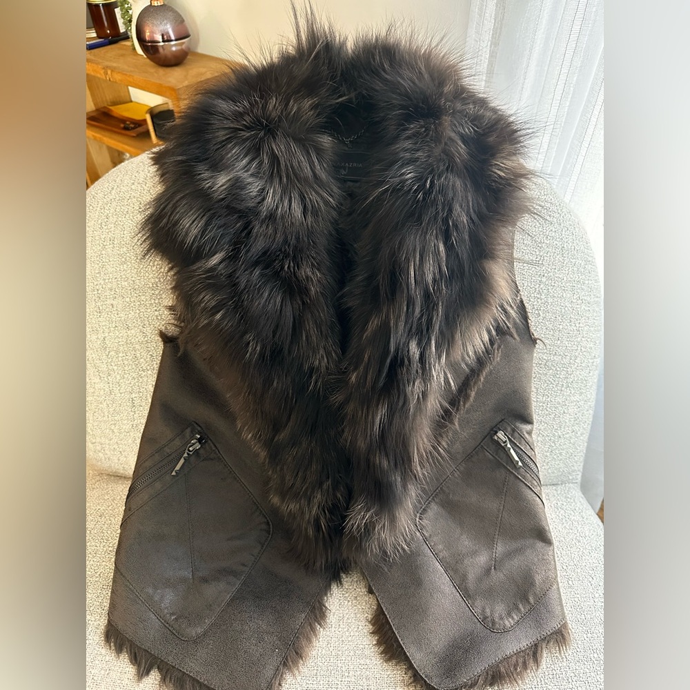 BCBGMaxAzria fur vest